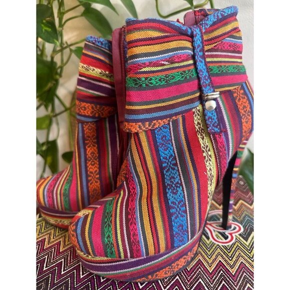 Jayce-5 women’s size 7 colorful boot heels - Picture 3 of 9